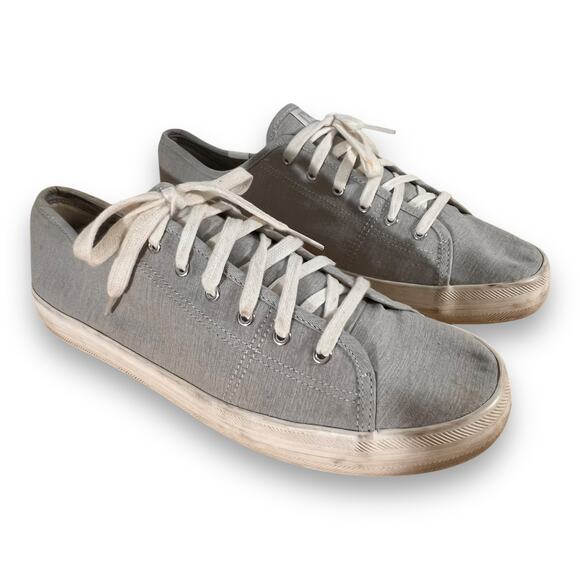 Keds Kickstart Gray Chambray Canvas Sneakers Size 11 - Picture 1 of 7